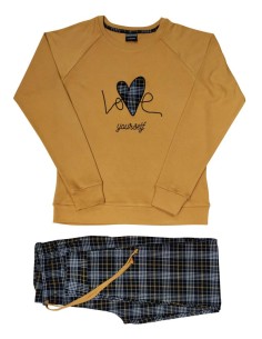 NOIDINOTTE PIGIAMA DONNA MANICA LUNGA E PANTALONE LUNGO 2