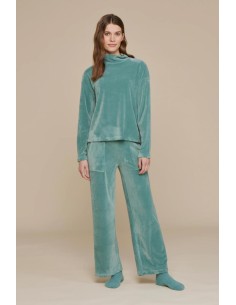 NOIDINOTTE PIGIAMA DONNA MANICA LUNGA E PANTALONE LUNGO 2