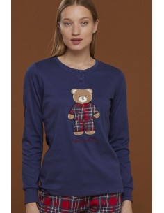 NOIDINOTTE PIGIAMA DONNA MANICA LUNGA E PANTALONE LUNGO 2