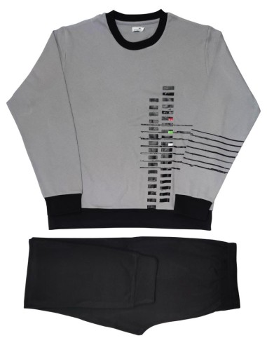 FERRUCCI PIGIAMA UOMO GIROCOLLO MANICA LUNGA E...