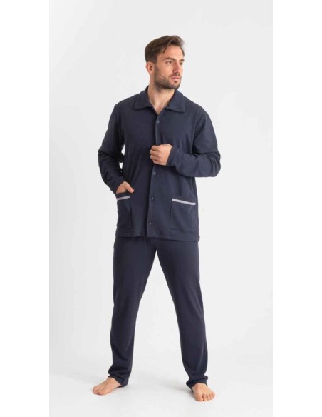 FERRUCCI PIGIAMA UOMO APERTO MANICA LUNGA E PANTALONE - UCRAINA