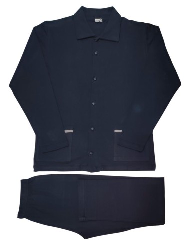 FERRUCCI PIGIAMA UOMO APERTO MANICA LUNGA E...