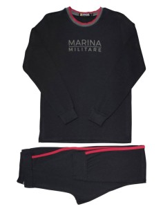 MARINA MILITARE PIGIAMA UOMO GIROCOLLO MANICA LUNGA E...