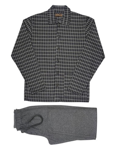 FERRUCCI PIGIAMA UOMO APERTO MANICA LUNGA E...