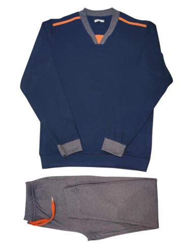 FERRUCCI PIGIAMA UOMO SVOLLO V MANICA LUNGA E...