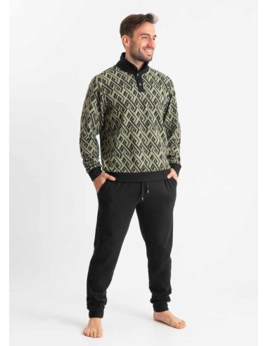 FERRUCCI PIGIAMA UOMO LUPETTO MANICA LUNGA E...