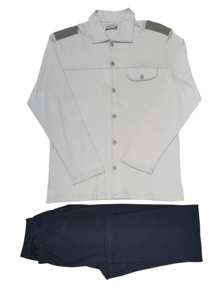 MANAM PIGIAMA UOMO APERTO MANICA LUNGA E PANTALONE INVERNALE