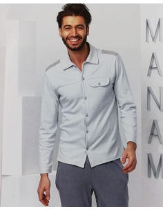 MANAM PIGIAMA UOMO APERTO MANICA LUNGA E PANTALONE INVERNALE 2