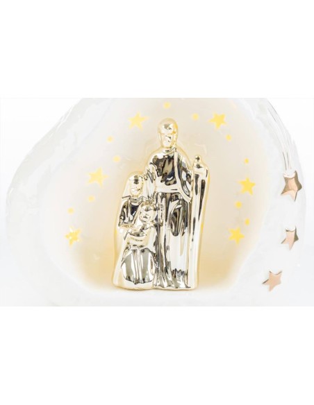 LE STELLE NATIVITA' IN GROTTA CON LED INTERNO 17X14 CM