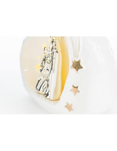 LE STELLE NATIVITA' IN GROTTA CON LED INTERNO 17X14 CM