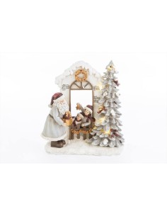 LE STELLE BABBO NATALE PORTA DONI, CON LED 22X22 CM