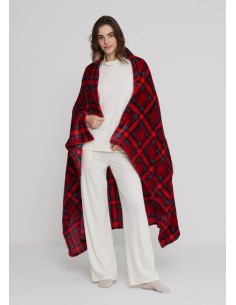 NOIDINOTTE CUSCINO-PLAID 130 X 160 CM IN CORAL FLEECE