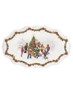 EASY LIFE PIATTO DA PORTATA OVALE 40X25 - CHRISTMAS ROUND...