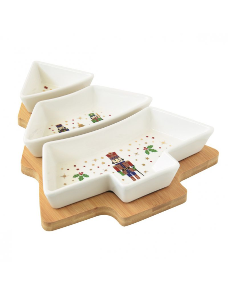 EASY LIFE SET APERITIVO CON 3 CIOTOLINE SU VASSOIO - NUTCRACKERS