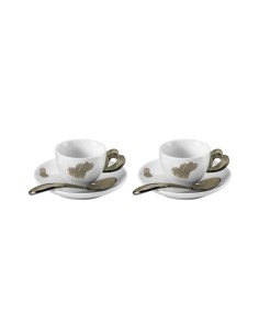 GUZZINI SET 2 TAZZINE CAFFÈ CON PIATTINO - LOVE