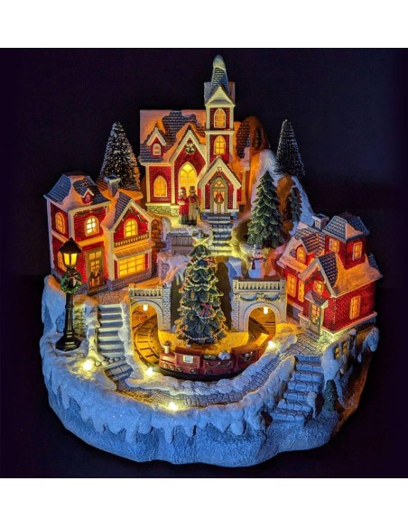 FADE VILLAGGIO NATALIZIO ANIMATO, LED E MUSICA