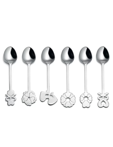 GUZZINI SET 6 CUCCHIAIANI MOKA 10.5 CM - LOVE