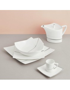 LIVELLARA SERVIZIO DI PIATTI 52 PEZZI - ODETT PLATINUM