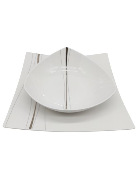 LIVELLARA SERVIZIO DI PIATTI 52 PEZZI - ODETT PLATINUM