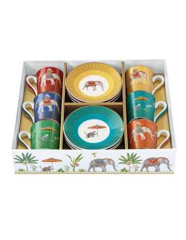 EASY LIFE SET 6 TAZZE CAFFÈ CON PIATTINO 100 ML...