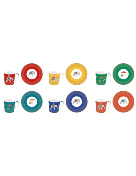 EASY LIFE SET 6 TAZZE CAFFÈ CON PIATTINO 100 ML - MARAJAH