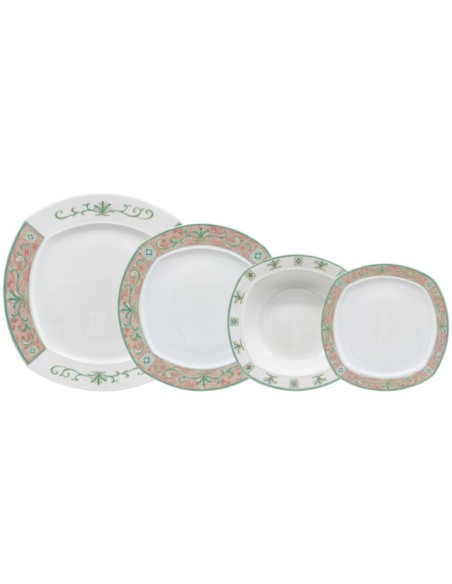 ANCAP SERVIZIO DI PIATTI 13 PEZZI  QUADRATI GIORNALIERI - VENUS BIANCO