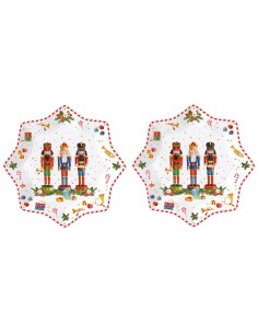 EASY LIFE SET 2 PIATTI DESSERT Ø 20 CM - VINTAGE NUTCRACKERS