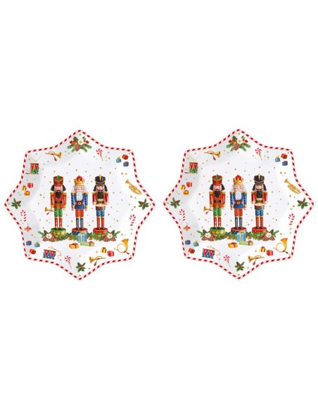 EASY LIFE SET 2 PIATTI DESSERT Ø 20 CM - VINTAGE NUTCRACKERS