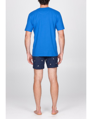 JULIPET PIGIAMA UOMO GIROCOLLO MANICA CORTA E...