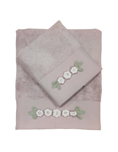 NUVOLE DI STOFFA SET 2 ASCIUGAMANI IN SPUGNA DI...