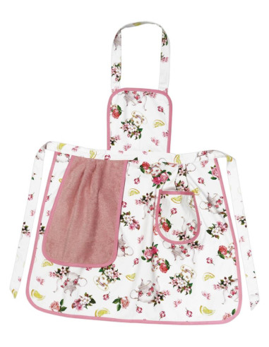 ANNAMARIA GREMBIULE CON PETTORINA E ASCIUGOTTO...