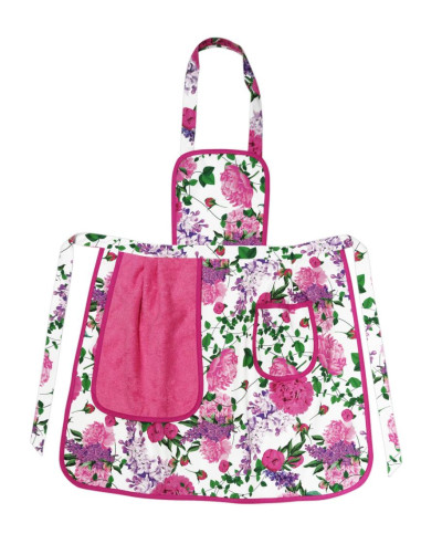 ANNAMARIA GREMBIULE CON PETTORINA E ASCIUGOTTO...