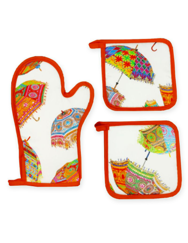 TAG HOUSE SET GUANTO DA CUCINA E PRESINE -...