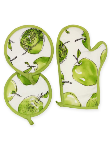 TAG HOUSE SET GUANTO DA CUCINA E PRESINE - MELE