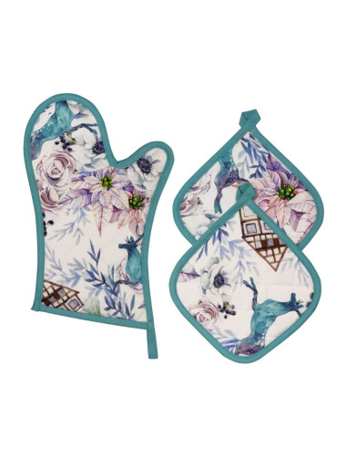 ANNAMARIA SET 2 PRESINE + 1 GUANTO DA CUCINA -...