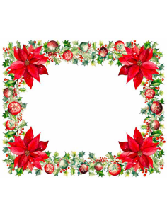 ANNAMARIA TOVAGLIA RETTANGOLARE STAMPATA - ROSSO NATALE 2