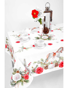 ANNAMARIA TOVAGLIA RETTANGOLARE STAMPATA - BIANCO NATALE