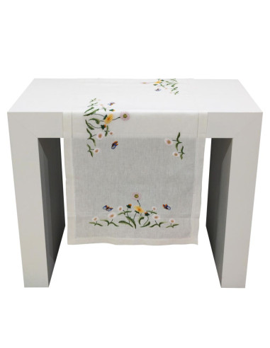 BELLLAVIA RUNNER RICAMATO 47 X 150 CM IN PURO...