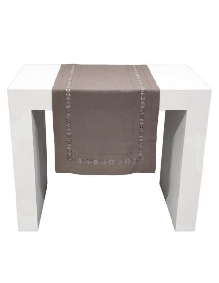 BELLLAVIA RUNNER 47 X 150 CM IN PURO LINO CON TOVAGLIOLI