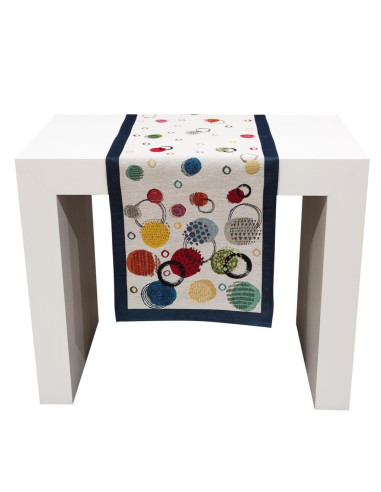 EMILY RUNNER 45 X 140 CM IN GOBELIN - CIRCLES