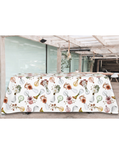 TAG HOUSE TOVAGLIA QUADRATA IN COTONE STAMPATO - LIGHT