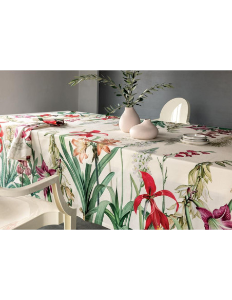 TAG HOUSE TOVAGLIA IN CONTONE STAMPATO - AMARYLLIS