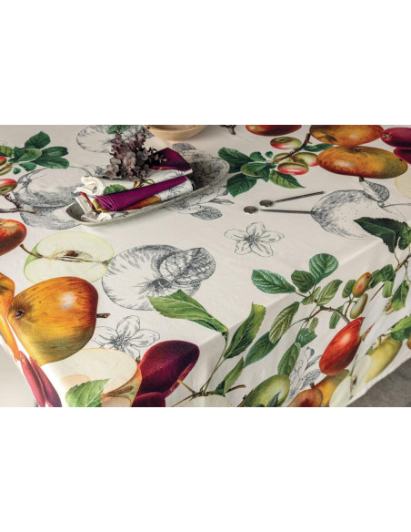 TAG HOUSE TOVAGLIA IN CONTONE STAMPATO - APPLE