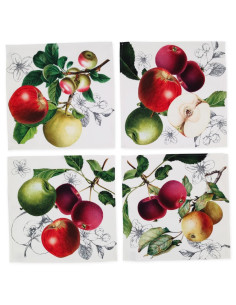 TAG HOUSE SET 4 TOVAGLIOLI IN COTONE STAMPATO - APPLE