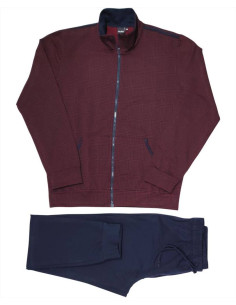 JULIPET PIGIAMA UOMO TUTA CON ZIP MANICA LUNGA E...