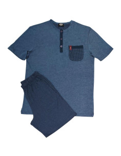 QBO PIGIAMA UOMO SERAFINO MEZZA MANICA E PANTALONE CORTO