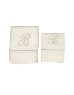 CREOLE SET 2 ASCIUGAMANI VISO E OSPITE CON INIZIALE... 2