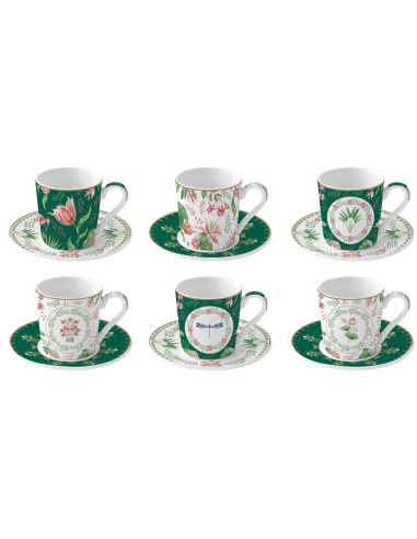 EASY LIFE SET 6 TAZZE CAFFÈ CON PIATTINO 100 ML...