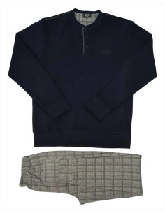 QBO PIGIAMA UOMO SERAFINO MANICA LUNGA E PANTALONE LUNGO
