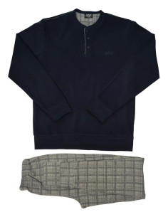QBO PIGIAMA UOMO SERAFINO MANICA LUNGA E PANTALONE LUNGO 2